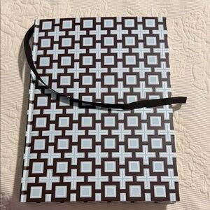 Jonathan Adler Geometric Patterned Journal with Ribbon Closure